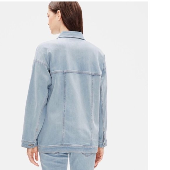 Eileen Fisher Organic Cotton Stretch Jean Jacket. - Picture 2 of 4